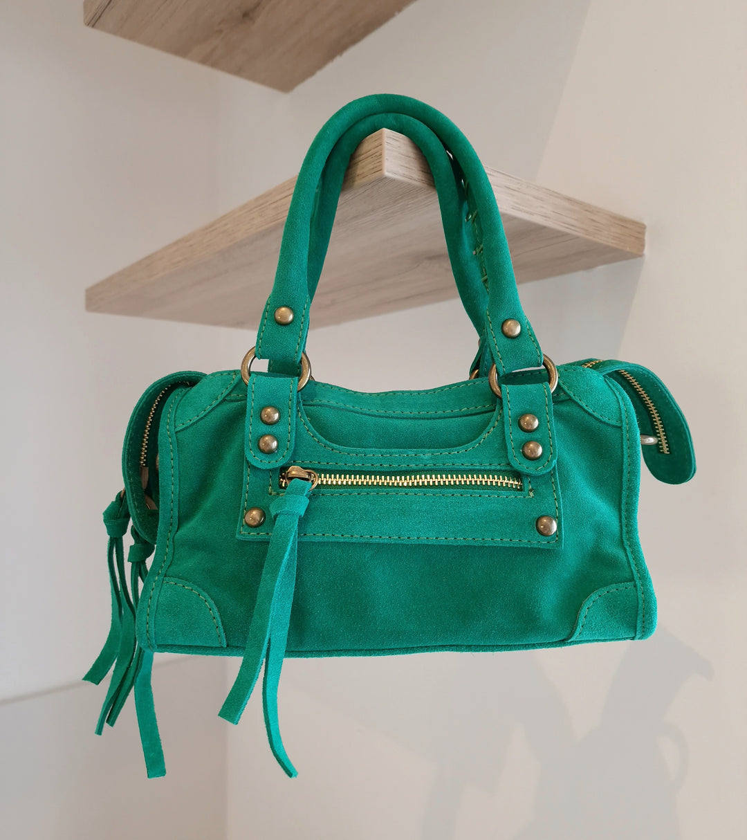 Sac Baby Saga Vert en daim