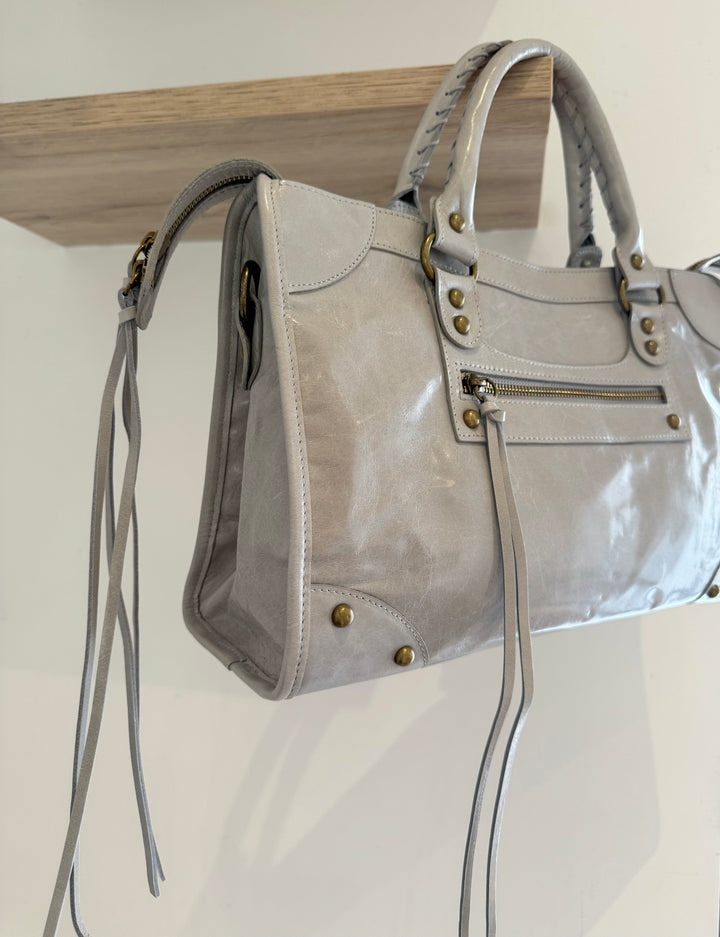 Sac Saga Gris en Cuir