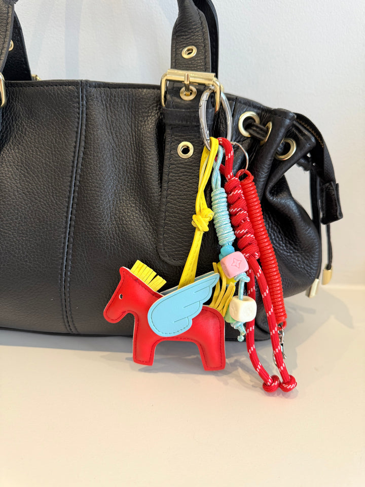 Porte-clés / Bijou de sac Pégase Pop Rouge