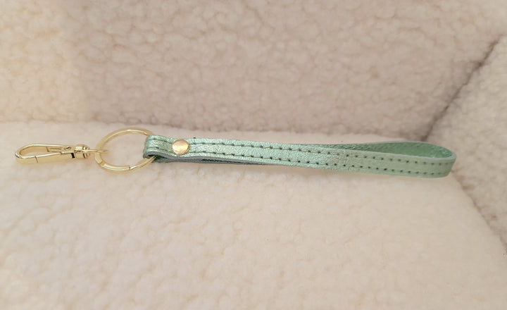 Porte-clefs en cuir métallisé (8 Coloris)