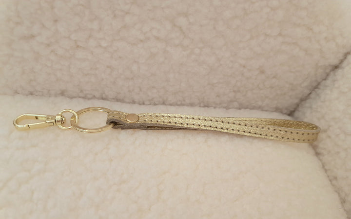 Porte-clefs en cuir métallisé (8 Coloris)
