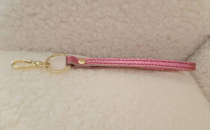 Porte-clefs en cuir métallisé (8 Coloris)