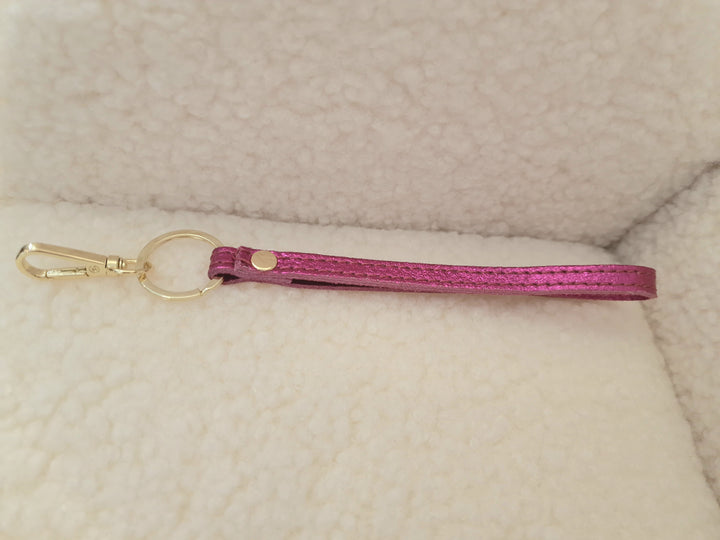 Porte-clefs en cuir métallisé (8 Coloris)