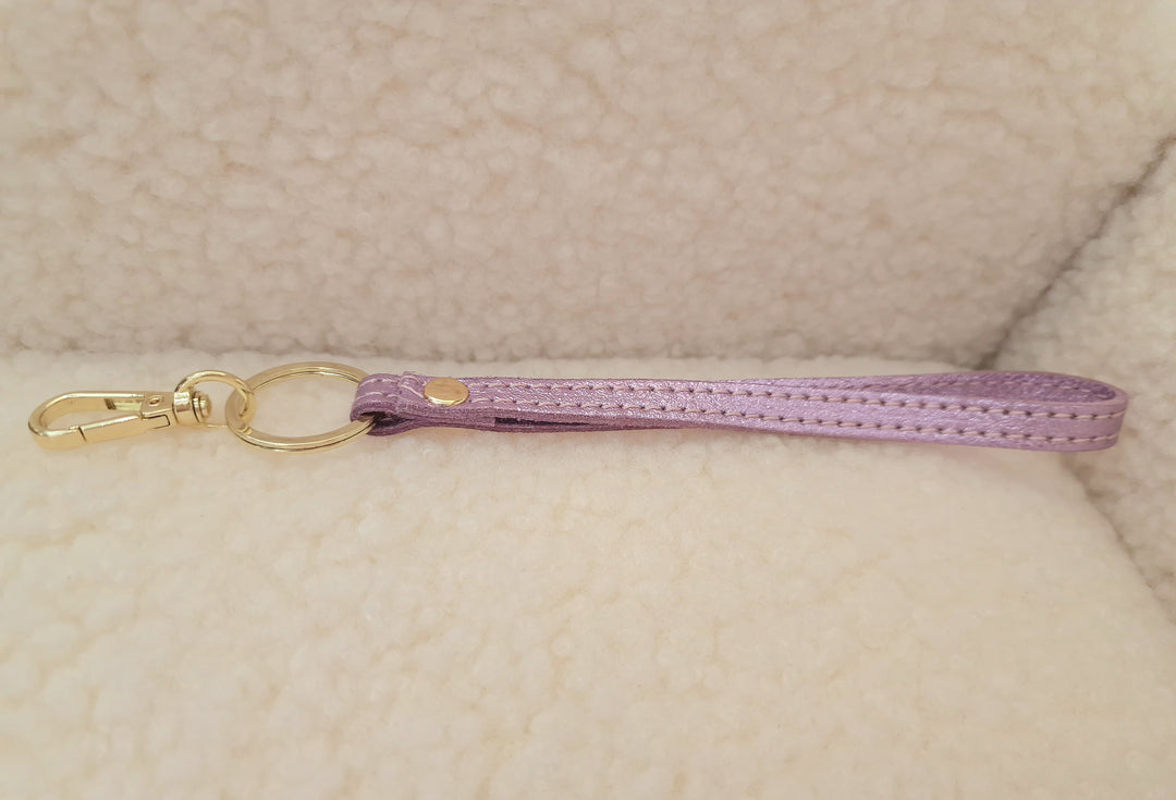 Porte-clefs en cuir métallisé (8 Coloris)