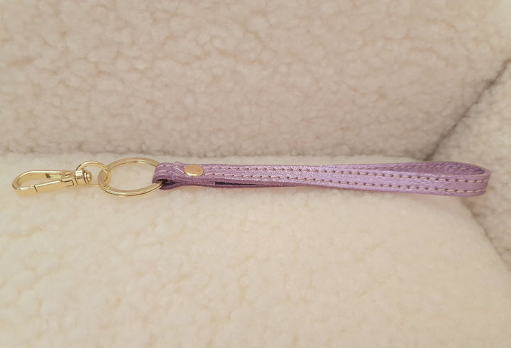 Porte-clefs en cuir métallisé (8 Coloris)