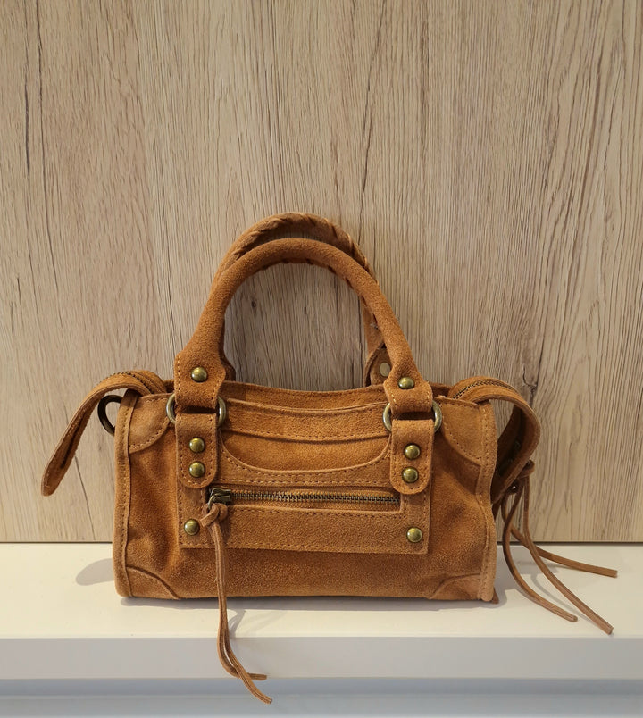 Sac Baby Saga Camel en daim