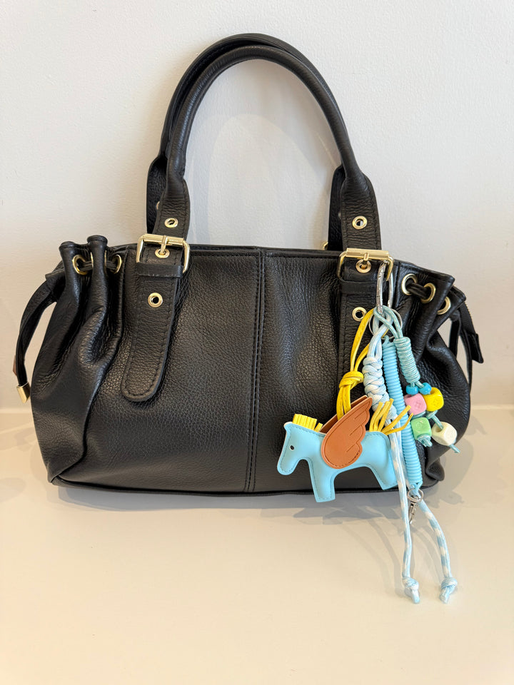 Porte-clés / Bijou de sac Pégase Pop bleu ciel