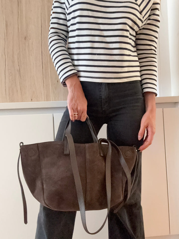 Sac Pauline en daim Chocolat