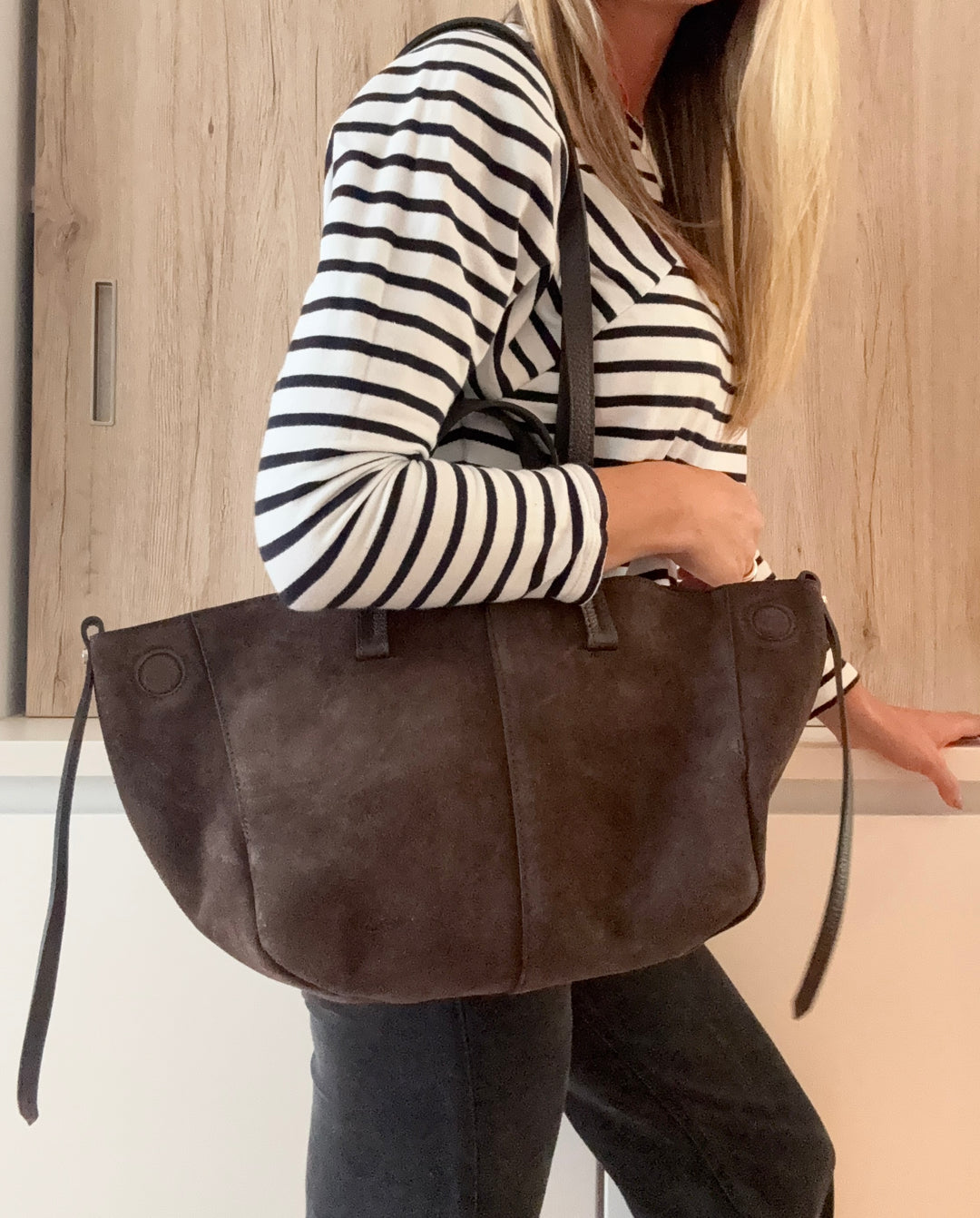 Sac Pauline en daim Chocolat