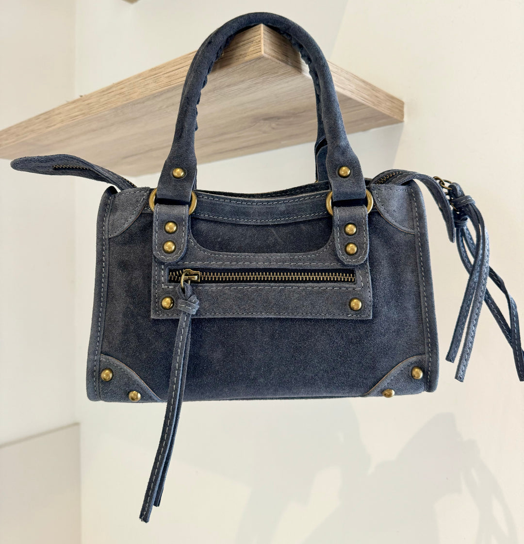 Sac Baby Saga Gris foncé en daim