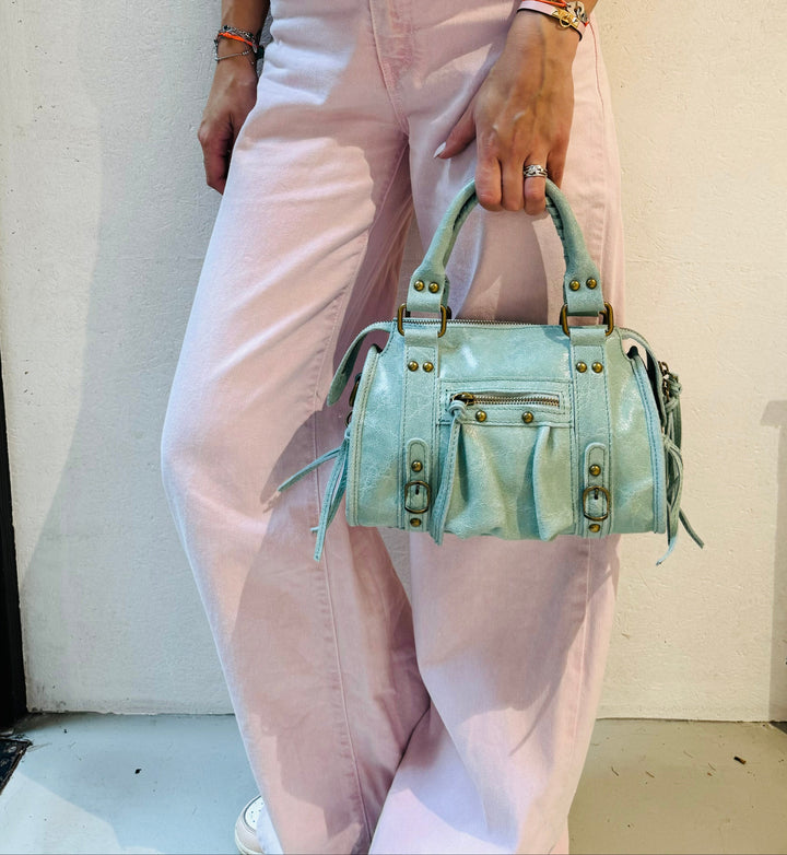 Sac Mini Baba Vert menthe en Cuir