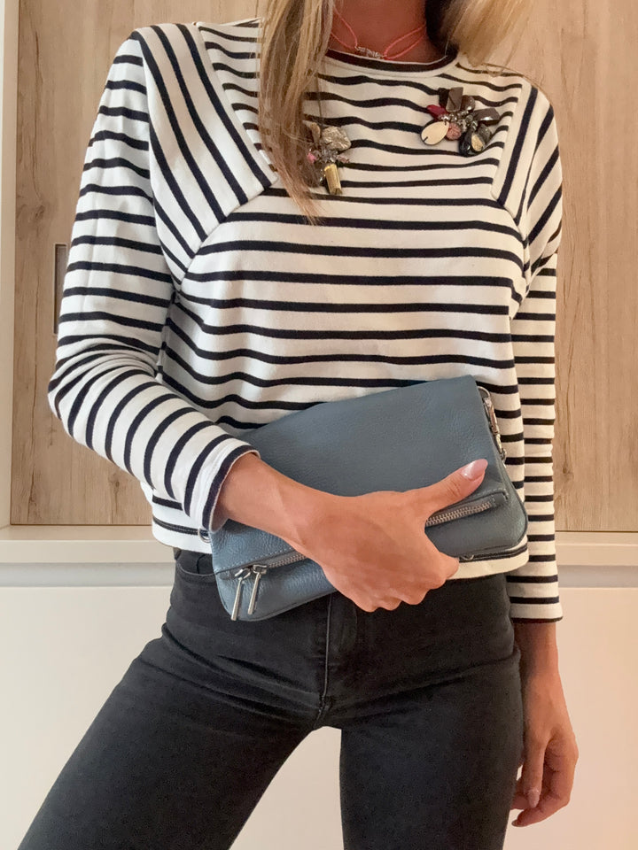 Sac pochette Zazou Bleu Jeans
