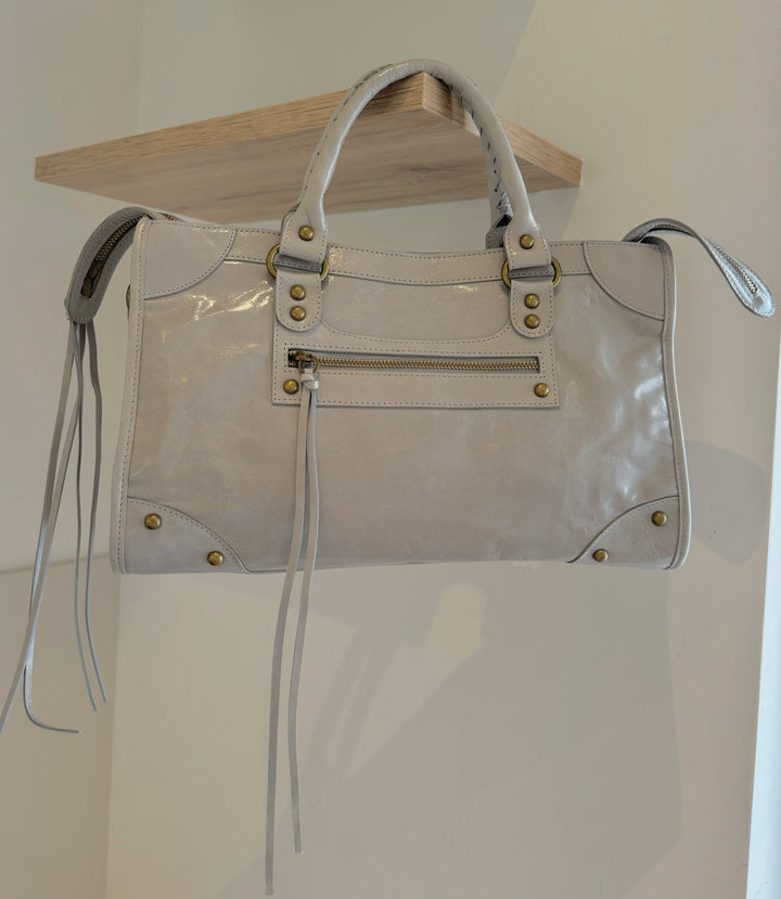 Sac Saga Gris en Cuir