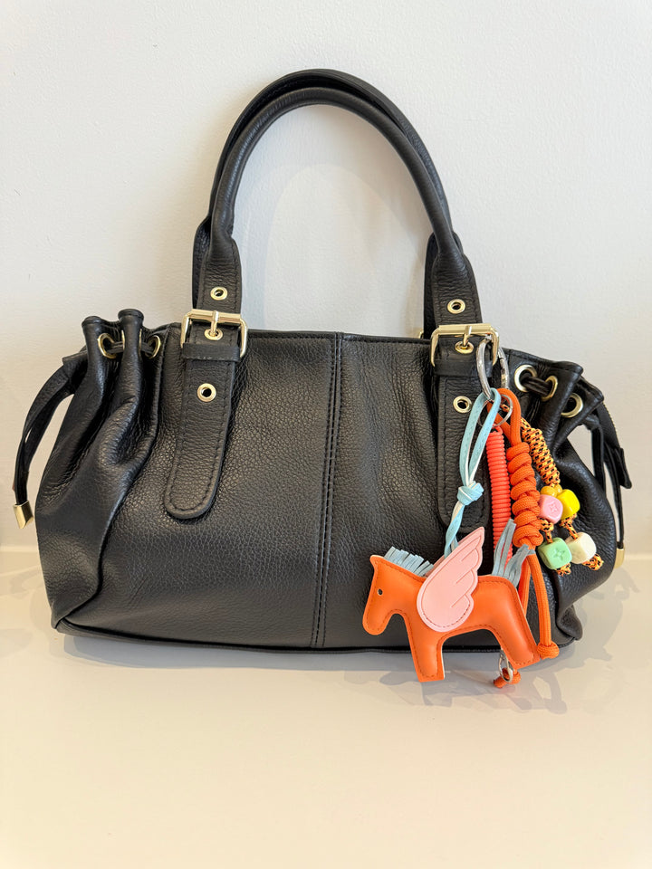Porte-clés / Bijou de sac Pégase Pop orange