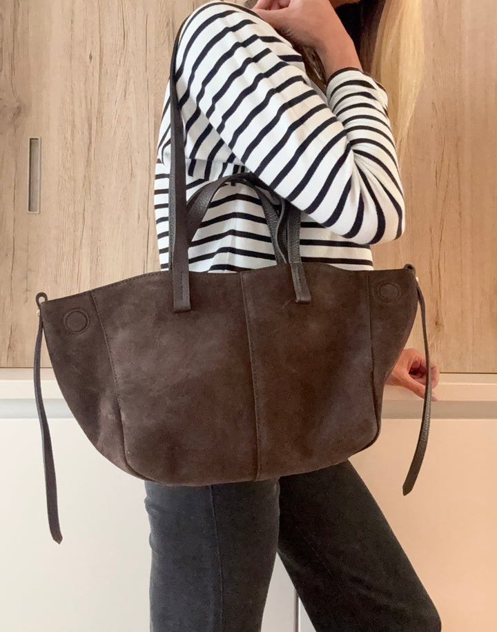 Sac Pauline en daim Chocolat