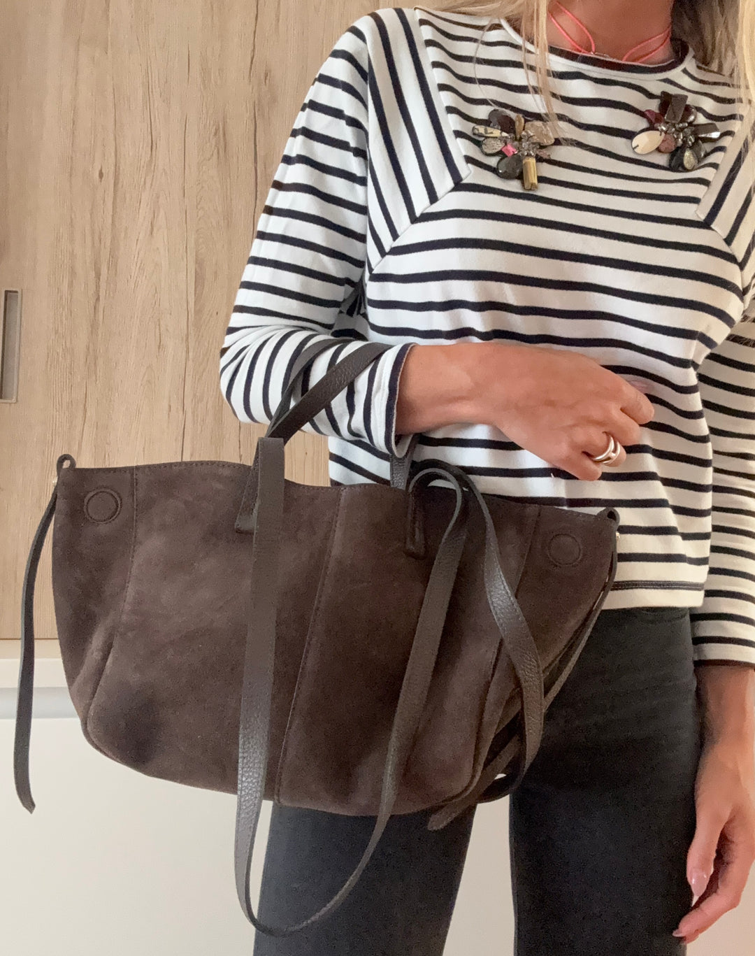 Sac Pauline en daim Chocolat
