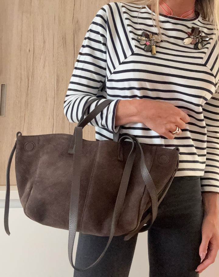 Sac Pauline en daim Chocolat