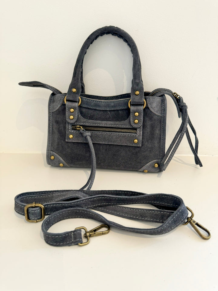 Sac Baby Saga Gris foncé en daim