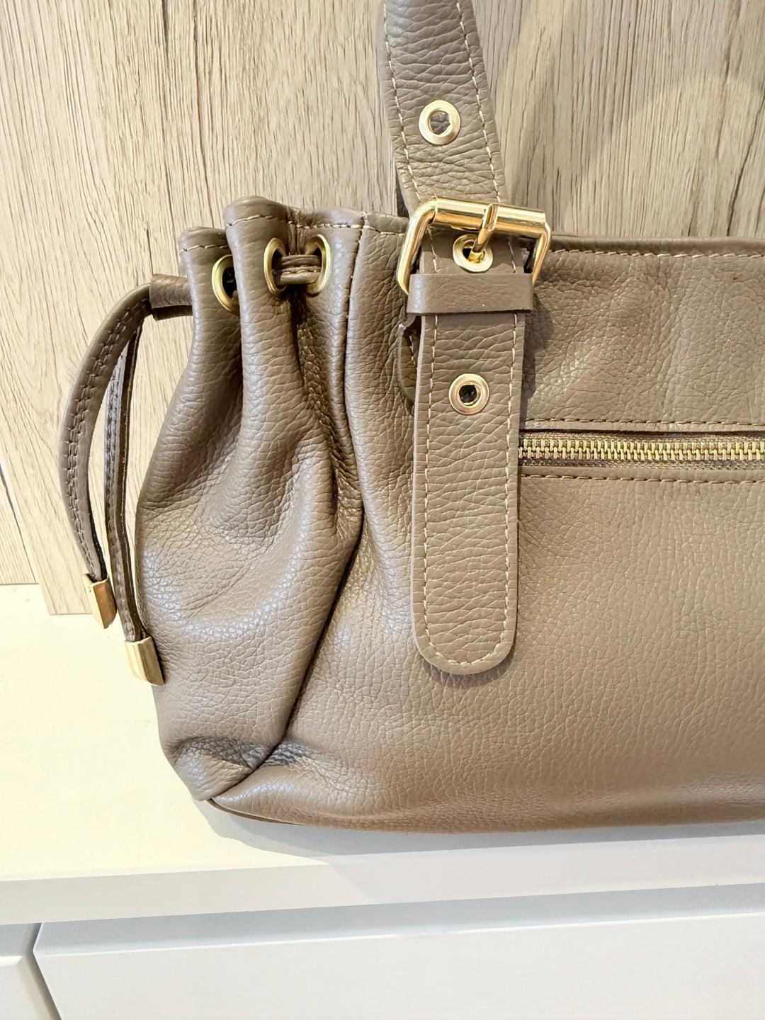 Sac Milena en cuir Taupe