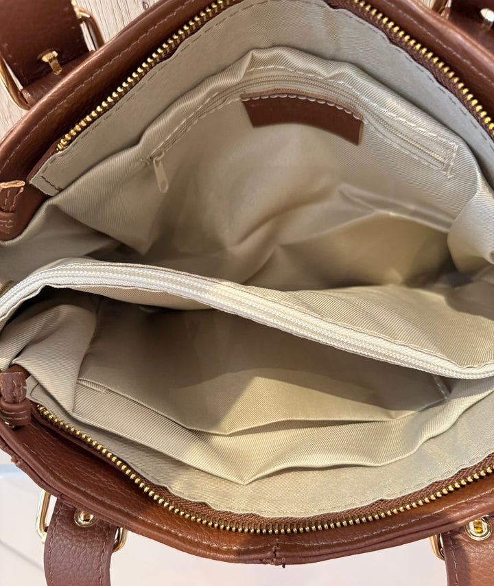 Sac Milena en cuir Cognac