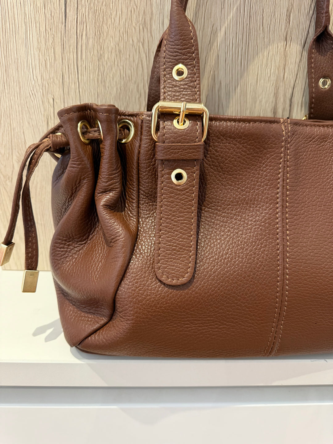 Sac Milena en cuir Cognac