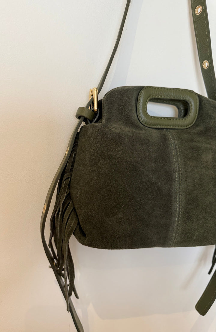 Sac Livia en daim Kaki