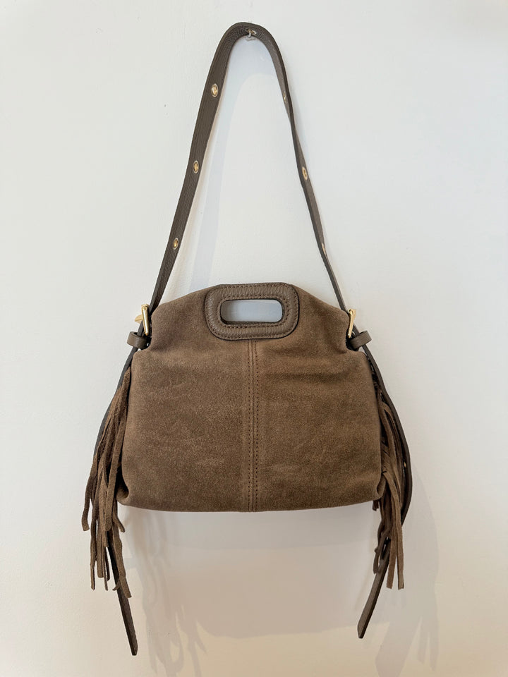 Sac Livia en daim Taupe
