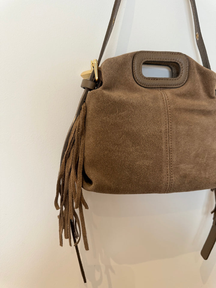 Sac Livia en daim Taupe