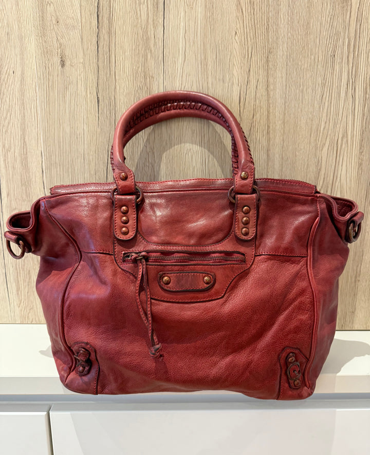 Sac Woman Rouge en cuir souple