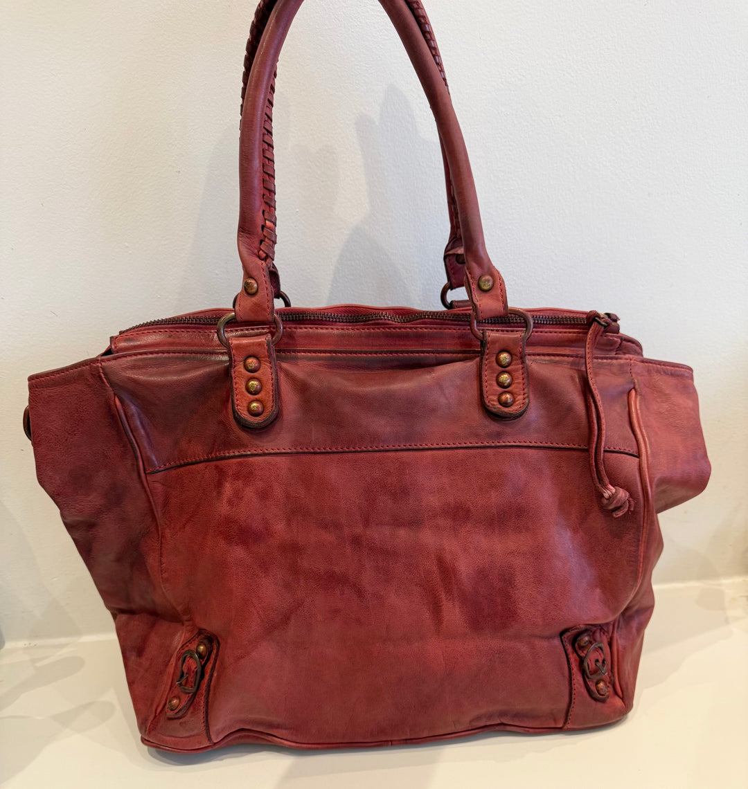 Sac Woman Rouge en cuir souple