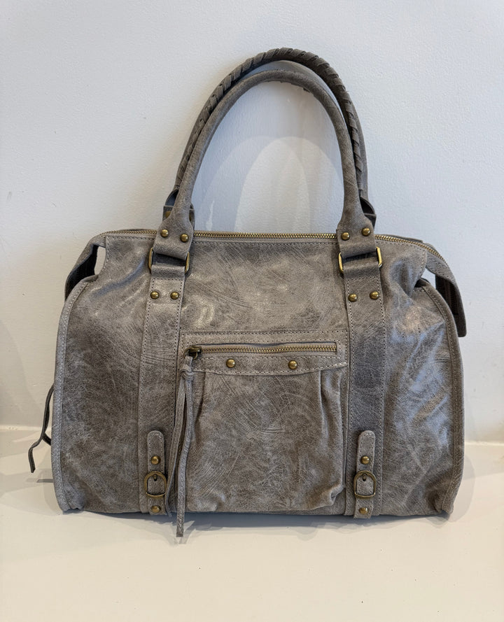 Sac Baba XL Gris en Cuir