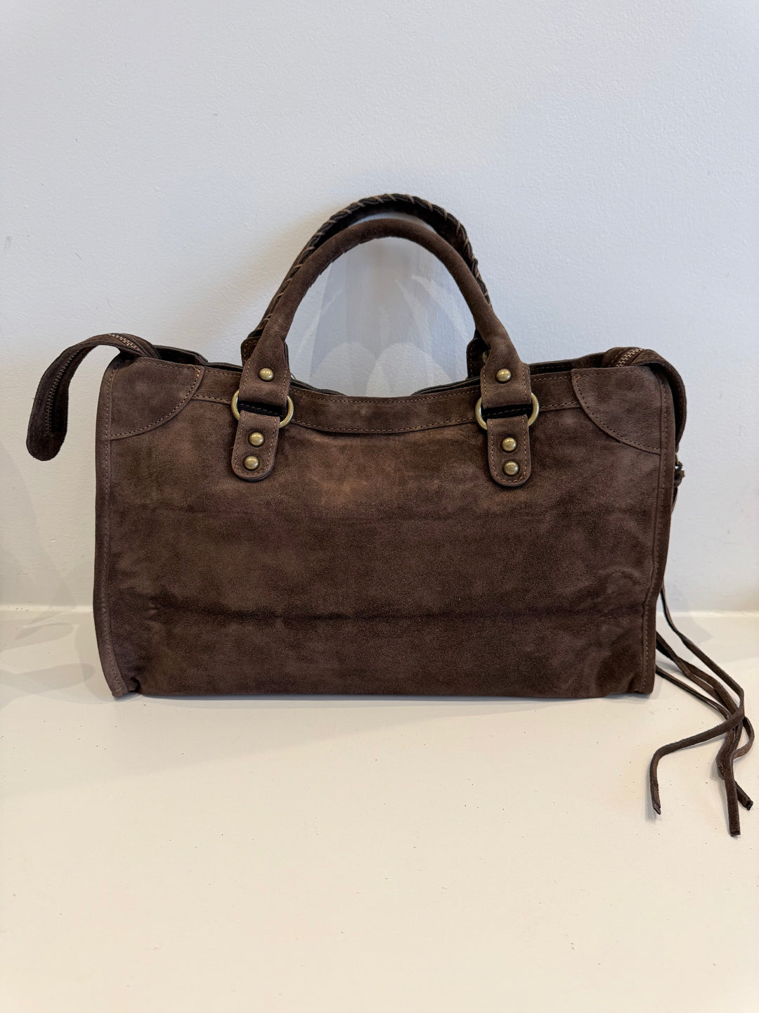 Sac Saga Marron en daim