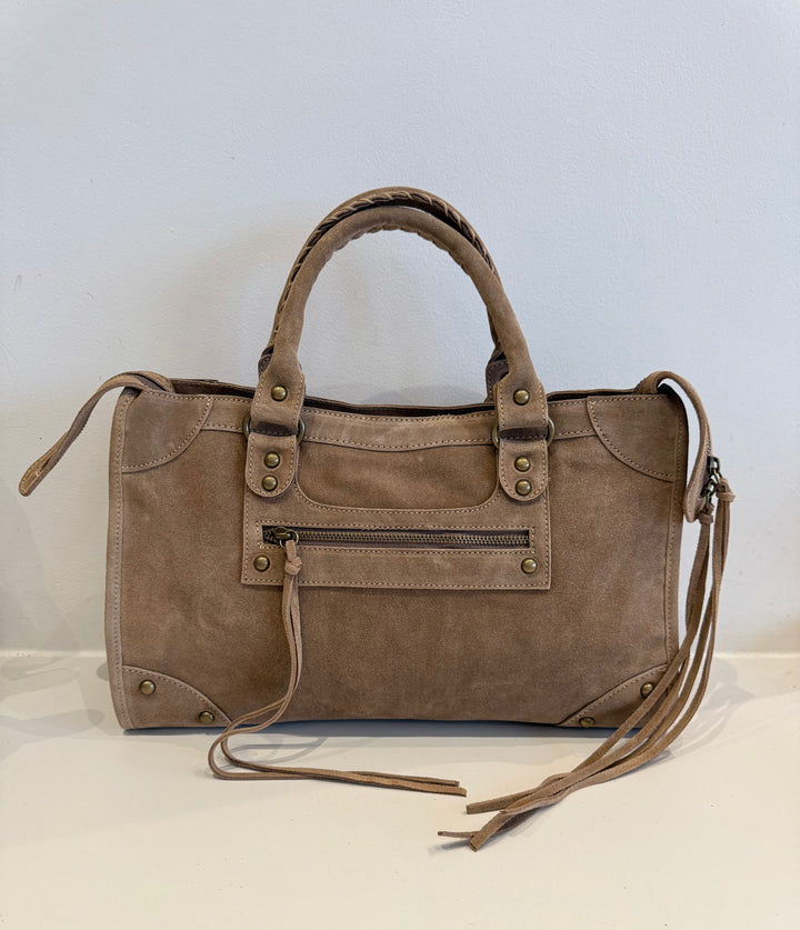 Sac Saga Taupe en daim
