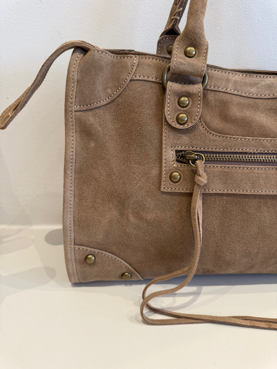 Sac Saga Taupe en daim