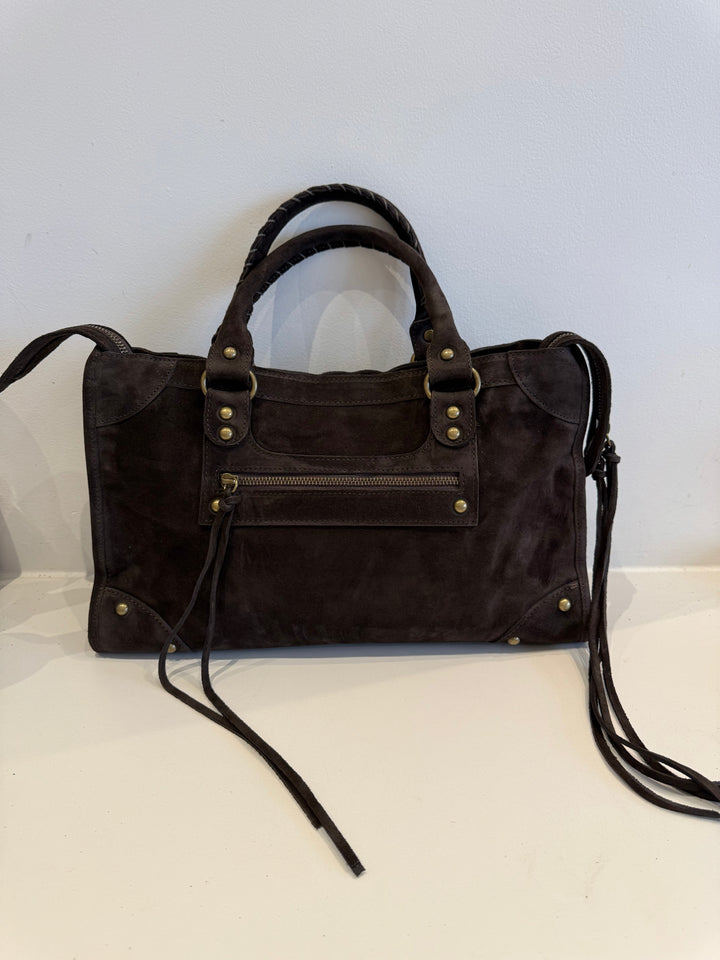 Sac Saga Coffee en daim