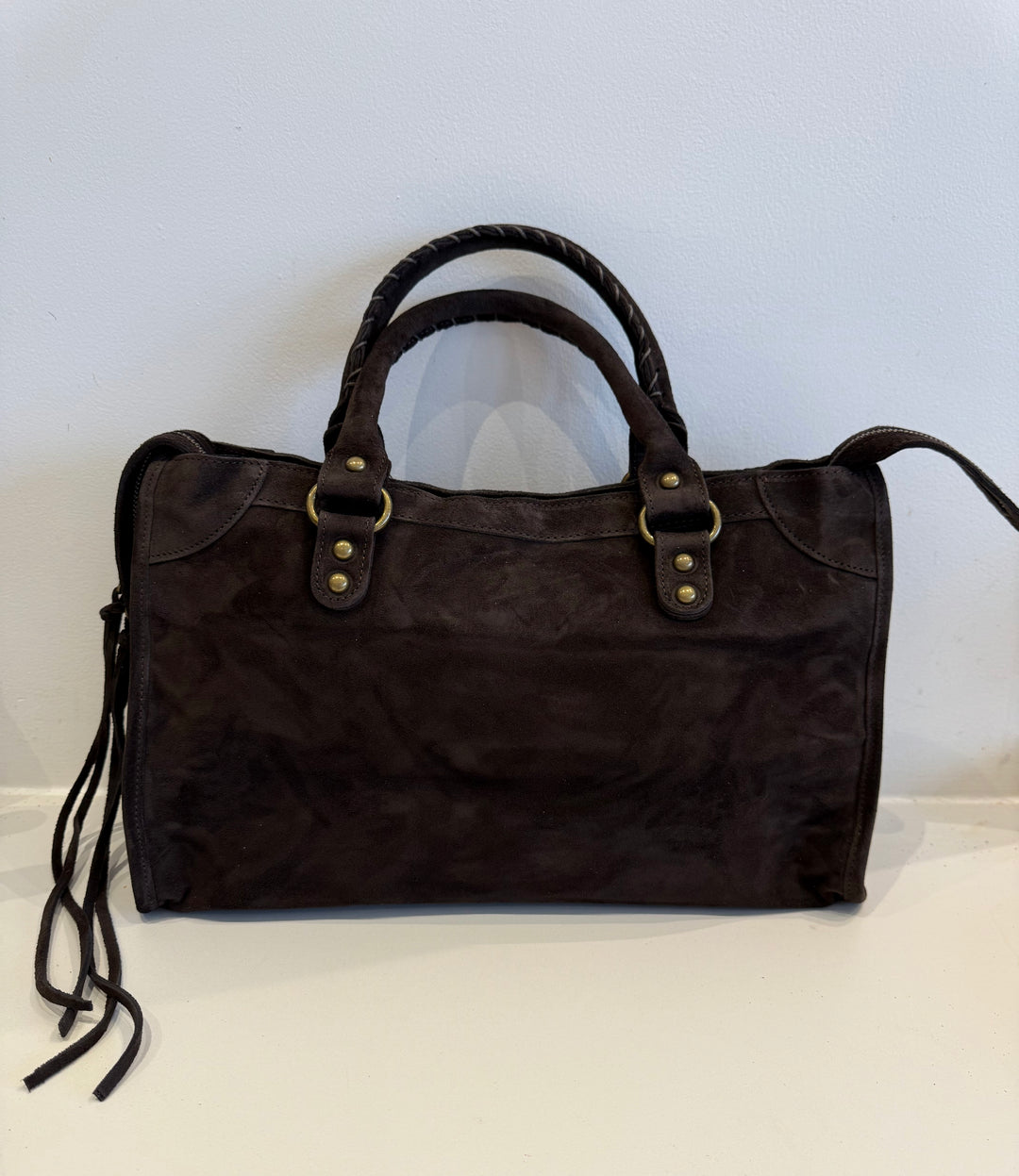 Sac Saga Coffee en daim