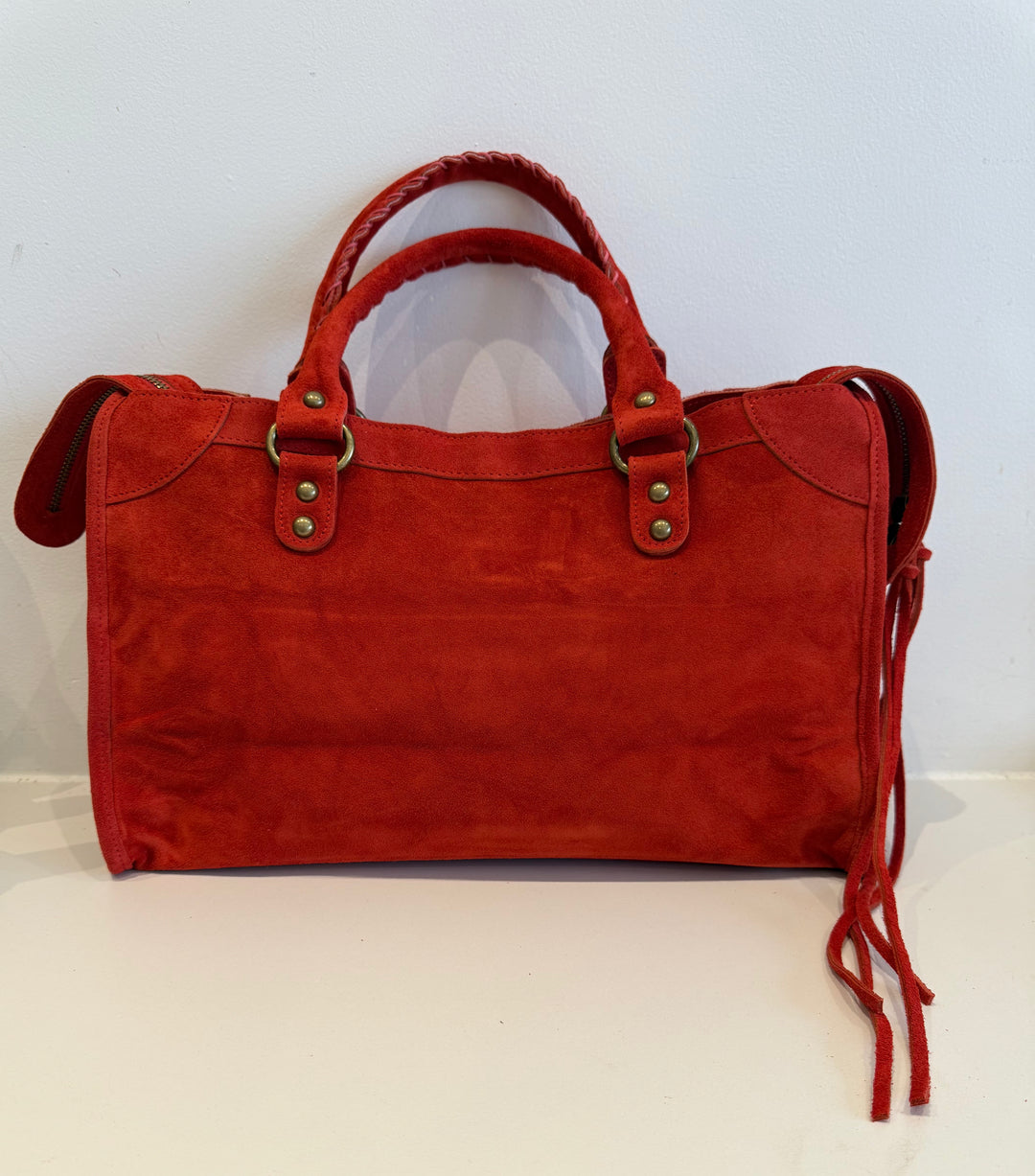 Sac Saga Rouge en daim
