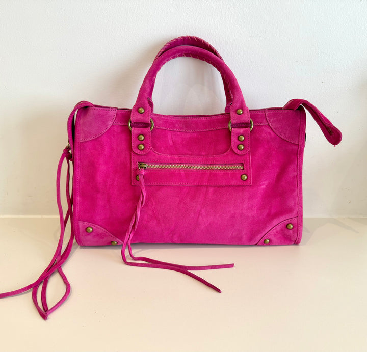 Sac Saga Fuchsia en daim