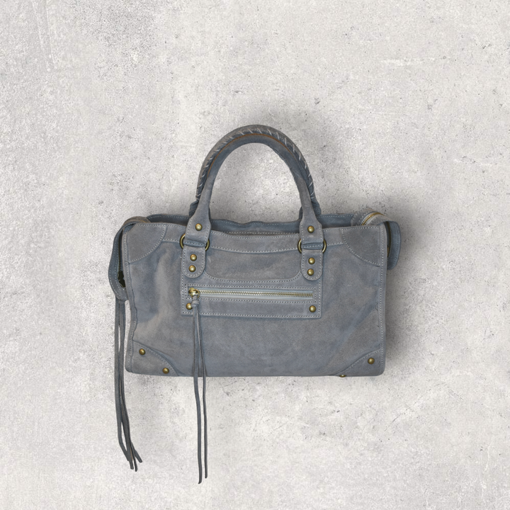 Sac Saga Gris souris en daim