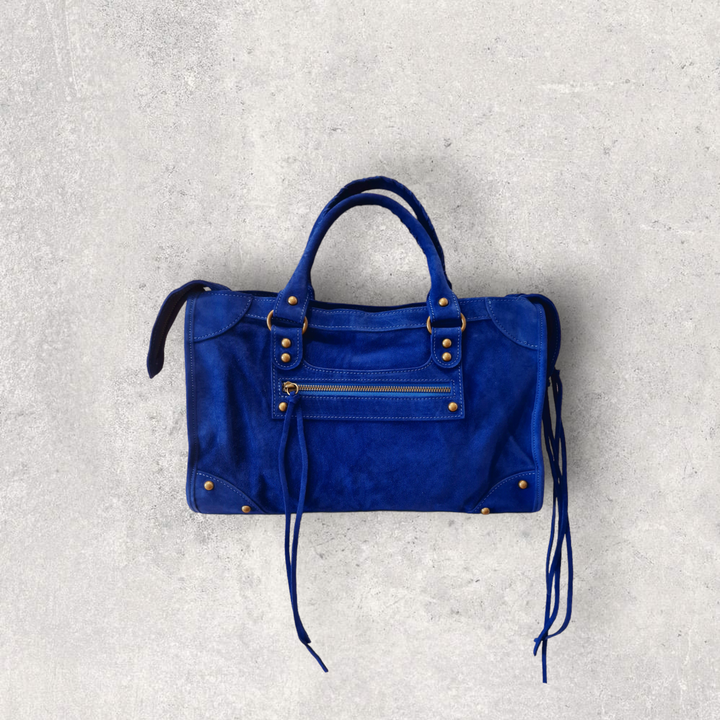 Sac Saga Bleu électrique en daim