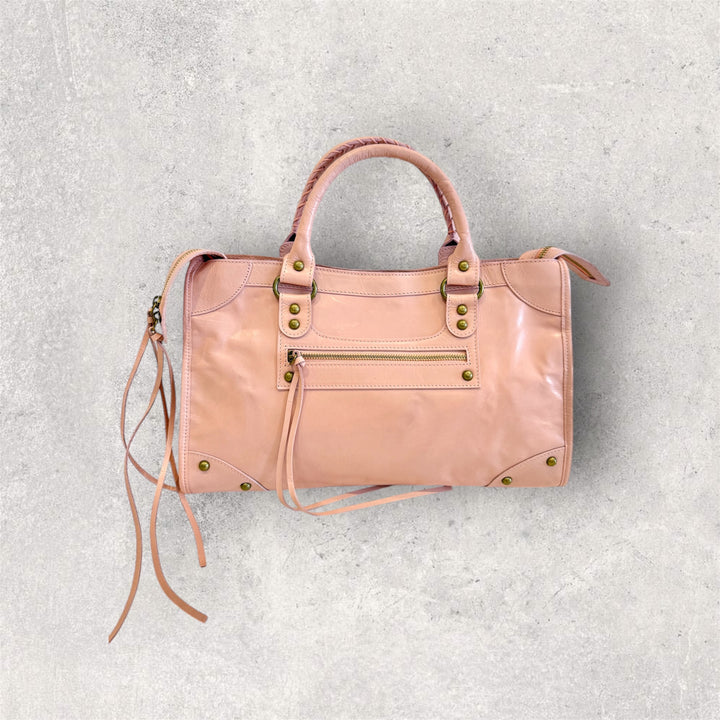 Sac Saga Rose clair en Cuir