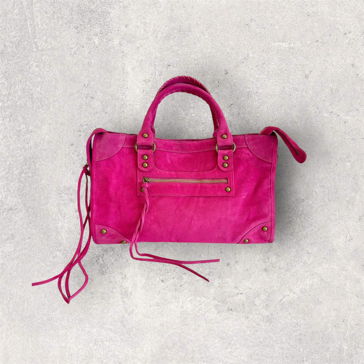 Sac Saga Fuchsia en daim