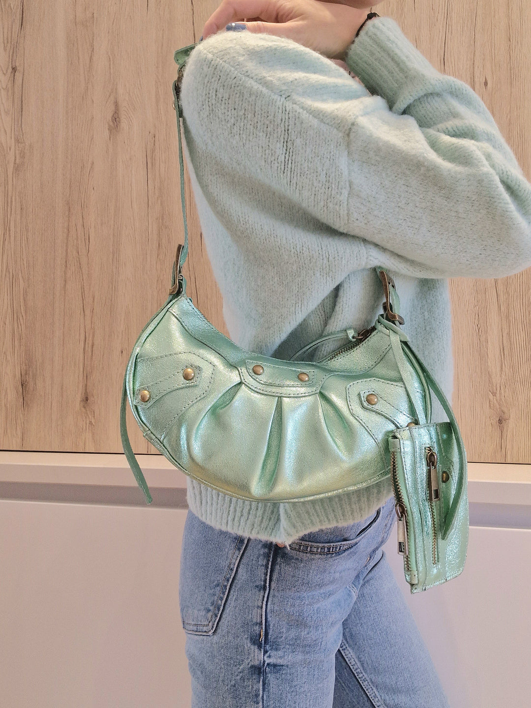 Sac Frida Vert sirène en cuir