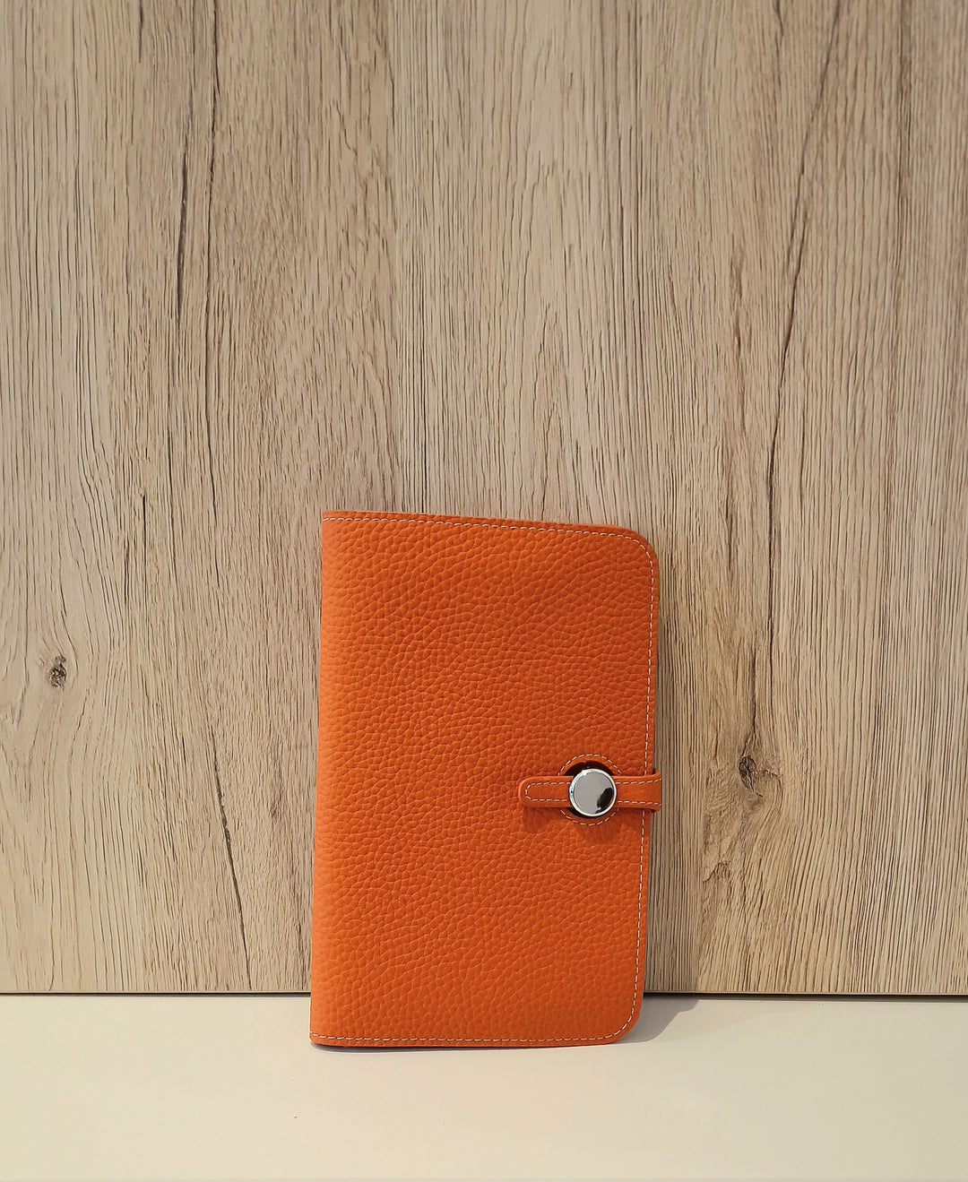 Portefeuille Orange en cuir