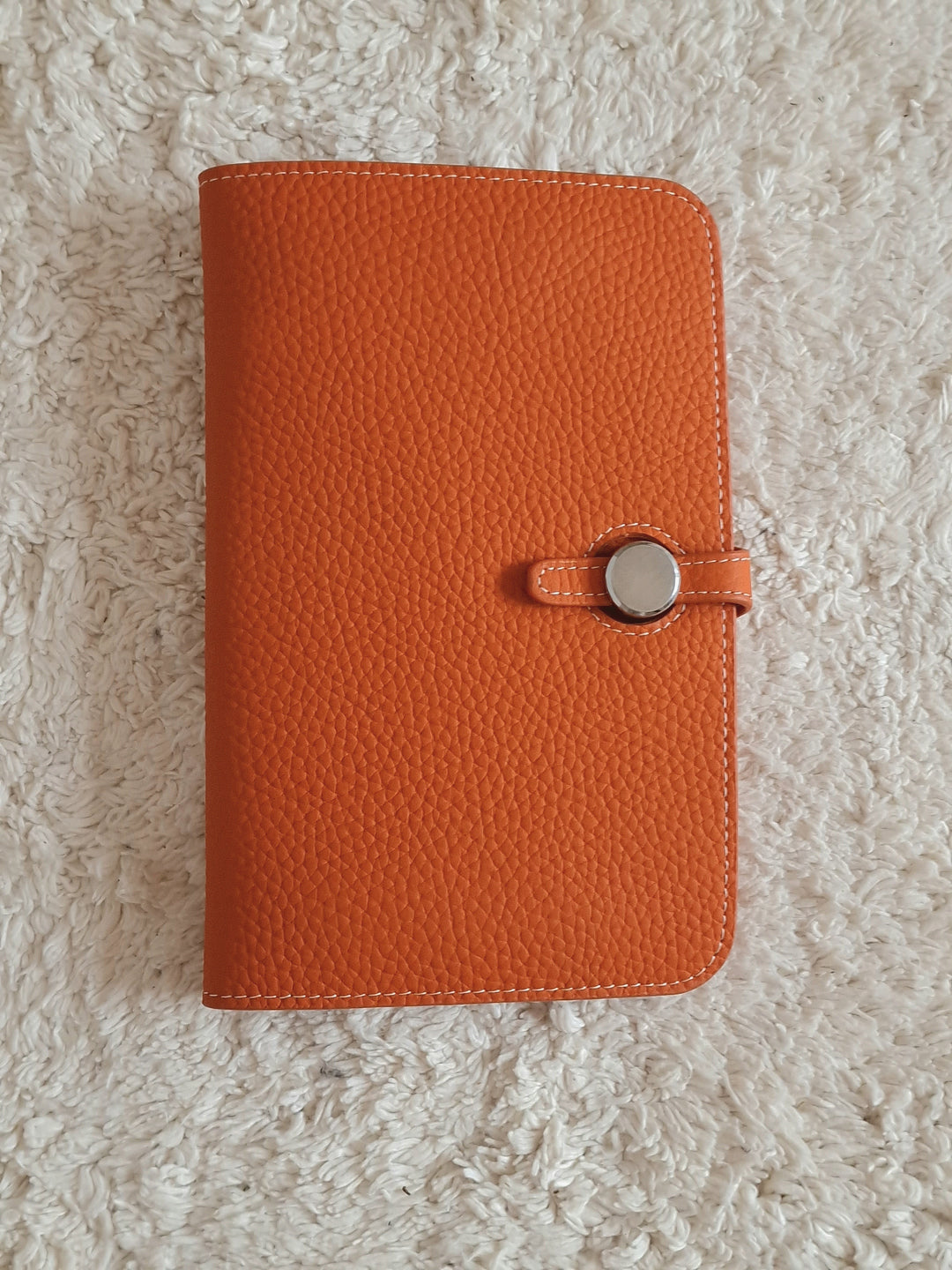 Portefeuille Orange en cuir