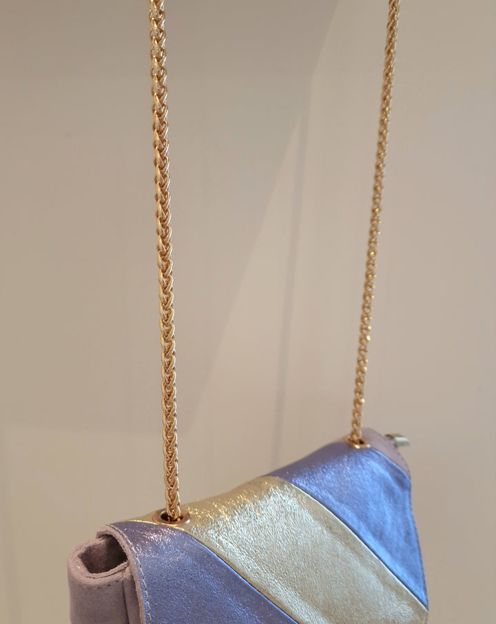 Sac Louise Mauve en Cuir & Daim